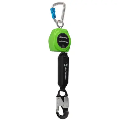 Safewaze 024-5423 - Latitude 11‘ Single Web SRL-P Alu Carabiner, Alu Snap Hook
