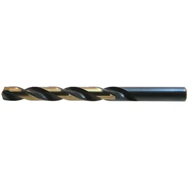 DRILLCO 400N132 - 1/2" HSS Nitro Jobber Drill Bit, Black/Gold, 135° Split Point, 6ct (6pk)
