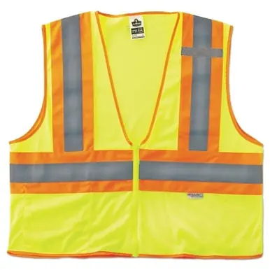Ergodyne 21329 GloWear 8230Z Class 2 Two-Tone Safety Vest, 4XL/5XL, Lime (6pk)