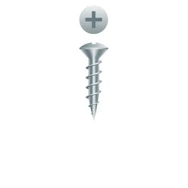 Strong-Point 610OLZ - 6 x 5/8" Oval Head Woodworking Screw, Zinc 25000ct