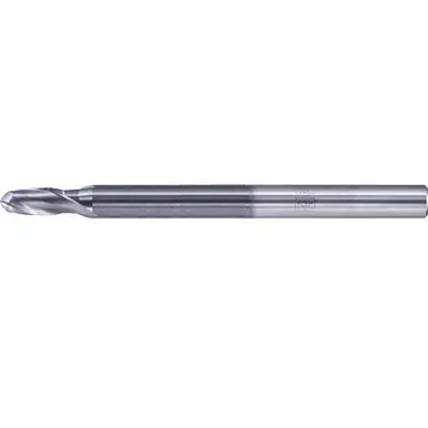 PFERD 23003011 Ball Nose End Mill, 2-flutes, 5/16" Dia, 5/8" APMX, 4" OAL, Cyl. Shank