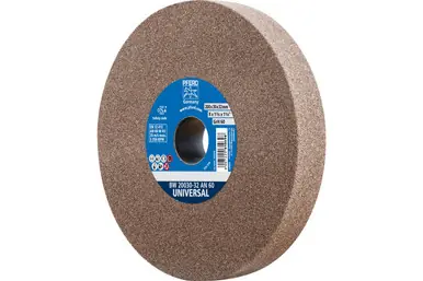PFERD 61682 - Vitrified Bench Wheel, UNIVERSAL, 8" x 1-1/4 x 2, 60 Grit, Aluminum Oxide