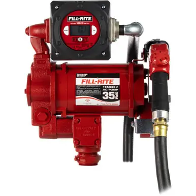 FILL-RITE FR319VB - 115/230V 35 GPM Fuel Transfer Pump w/ Meter & Nozzle