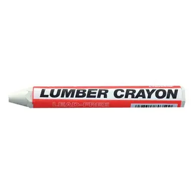 MARKAL 80350 200 Lumber Crayons, 1/2 in, White (12pk)