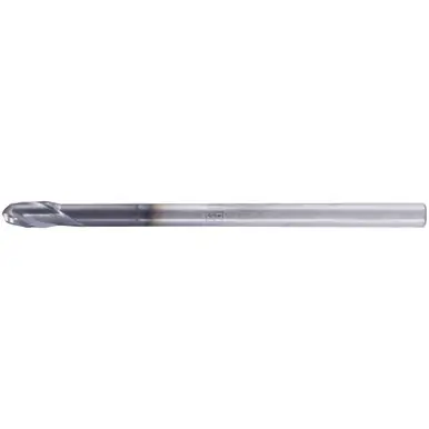 PFERD 23003000 Ball Nose End Mill, 2-flutes, 1/8" Dia, 1/4" APMX, 2" OAL, Cyl. Shank