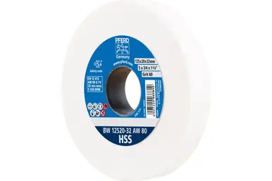 PFERD 61717 - Vitrified Bench Wheel, HSS, 5" x 3/4 x 1-1/4, 80 Grit, Aluminum Oxide