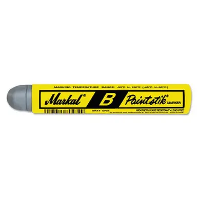 MARKAL 80230 Paintstik B Markers, 11/16 in, Gray (12pk)