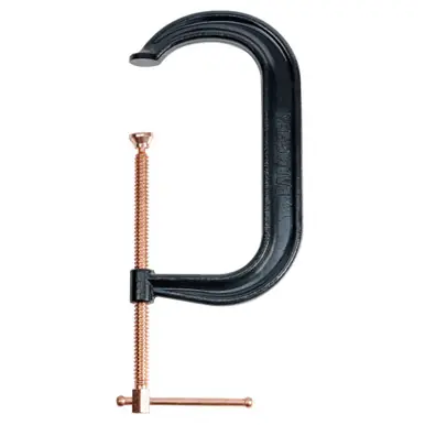 PALMGREN 9629522 - 10" Drop Forged Deep Throat C-Clamp w/ Copper Spindle