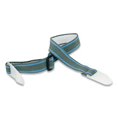MSA 10171107 Chinstrap, MSA Hard Hat;Attaches to Suspension, One Size, Gray; Blue Stripes