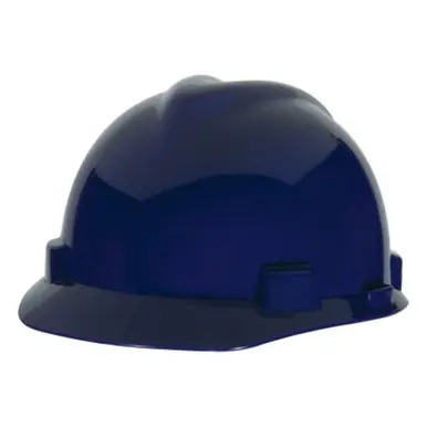 MSA 802972 V-Gard Slotted Cap, 4 Point Ratchet, Cap, Dark Blue