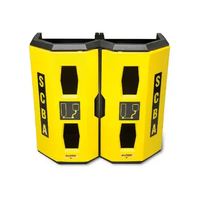 ALLEGRO 4325 - Hi-Viz Heavy Duty Dual SCBA Wall Case, Yellow