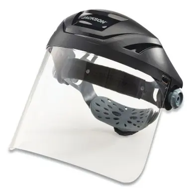 Jackson Safety 14262 F400XP W/370 HDGR W/29087 CLR WINDOW POLYBG/HDR