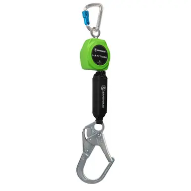 Safewaze 024-5424 - Latitude 11‘ Single Web SRL-P Alu Carabiner, Rebar Hook