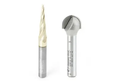 Axiom ABS203 - 2pc. 1/4" Shank CNC Carving Bit Set