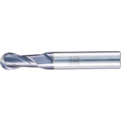 PFERD 23003004 Ball Nose End Mill, 2-flutes, 3/8" Dia, 3/4" APMX, 6" OAL, Cyl. Shank