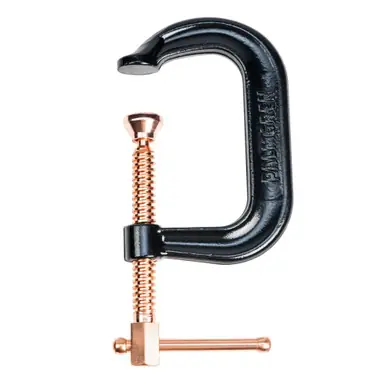 PALMGREN 9629519 - 4" Drop Forged Deep Throat C-Clamp w/ Copper Spindle
