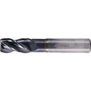 PFERD 23003049 Chamfered End Mill, 4-flutes, 1/2" Dia, 1" APMX, 3" OAL, Cyl. Shank