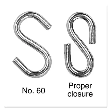 Campbell 6106024 60 "S" Hooks, Blu-Krome