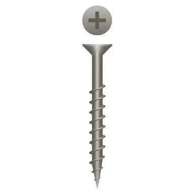 Strong-Point 948L - 9 x 3" Flat Head Woodworking Screw, Plain & Lubed 2000ct