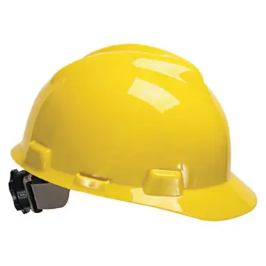 MSA 475360 V-Gard Protective Cap, Fas-Trac Ratchet, Cap, Yellow, Standard