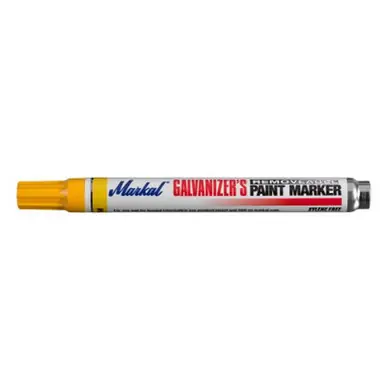 MARKAL 28786 Galvanizer‘s Removable Markers, Medium Tip, Bullet, Yellow (12pk)