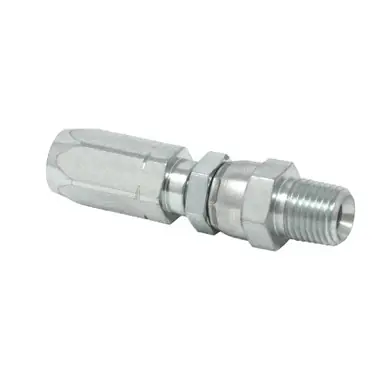 GRACO 128564 - Field-Installable Swivel Hose End Fitting - 1/4" ID Hose, 1/4" NPT Male, 2750 PSI