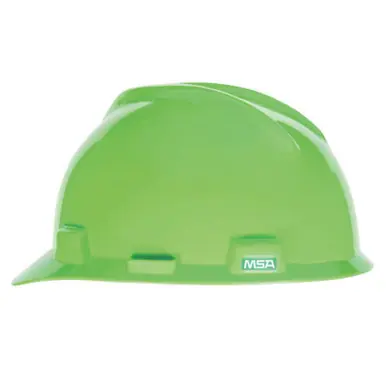 MSA 815565 V-Gard Protective Cap, Fas-Trac Ratchet, Cap, Bright Lime Green