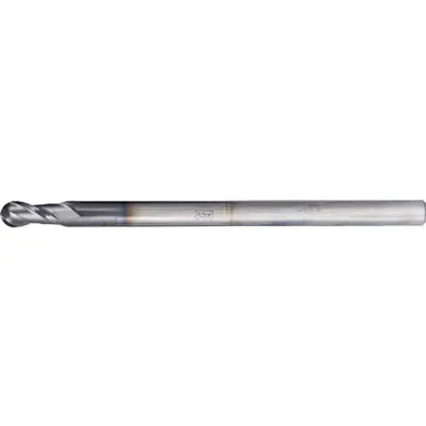 PFERD 23003009 Ball Nose End Mill, 2-flutes, 3/16" Dia, 3/8" APMX, 3" OAL, Cyl. Shank