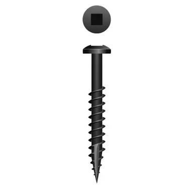 Strong-Point XQ5 - 6-20 x 1-1/4" Pan Head Woodworking Screw, Black Oxide 8000ct