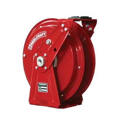 Reelcraft DP7600-OLP - 3/8" x 70 ft. 500 psi, Compact Dual Pedestal Air Hose Reel