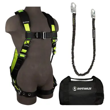 Safewaze FS133-3X - PRO Bag Combo FS185-3X Harness, FS580 Lanyard, FS8150 Bag