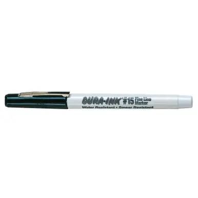 MARKAL 96022 Dura-Ink 15 Markers, Red, 1/16 in, Felt (12pk)