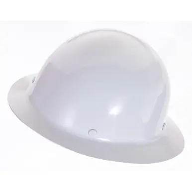 MSA 454665 Skullgard Full-Brim Hard Hat w/ Staz-on Pinlock Suspension White