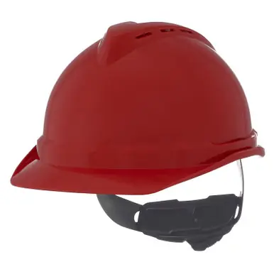 MSA 10034022 V-Gard 500 Protective Cap, 4 Point Fas-Trac, Red