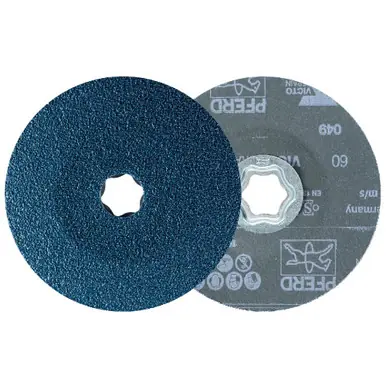 PFERD 40375 - COMBICLICK Fibre Disc dia. 125 mm VICTOGRAIN 60 maximum performance on Steel (25pk)