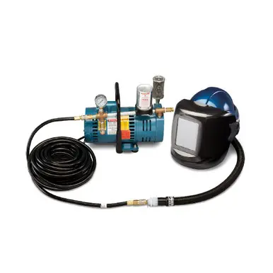ALLEGRO 9249-01 - 1-Worker SAR Shield w/ Black Welding Helmet System w/ 50‘ Hose