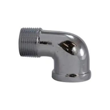 Midland Industries 45163 - 90° Street Elbow, 1/2" FPT x 1/2" MPT, Bronze, Chrome-Plated
