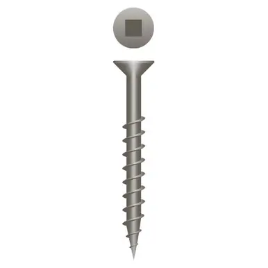 Strong-Point 832QL - 8 x 2 " Flat Head Woodworking Screw, Plain & Lubed 3500ct