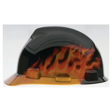 MSA 10092015 Specialty V-Gard Protective Cap, 4 Point, Cap, Black Fire