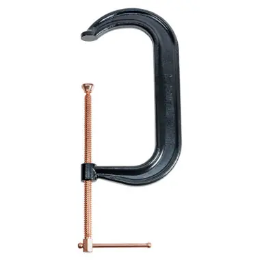 PALMGREN 9629523 - 12" Drop Forged Deep Throat C-Clamp w/ Copper Spindle