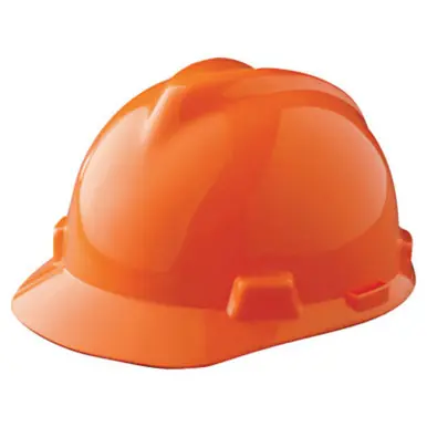 MSA 488146 V-Gard Protective Cap, Fas-Trac Ratchet, Cap, Hi-Viz Orange