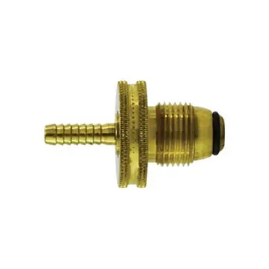 Midland Industries 34065 - Soft Nose Adapter w/ Brass Hand Wheel, 0.88" Male POL x 1/4" Hose Barbed,