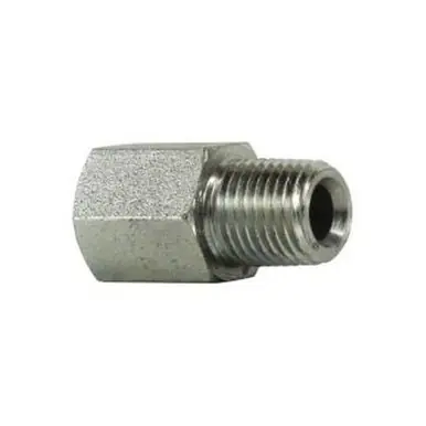 Midland Industries 640464 - Straight Adapter, 9/16" Female ORB x 1/4" MIP, Steel