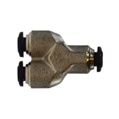 Midland Industries 20813N - Union Wye, 4mm Push-In x 4mm Push-In x 4mm Push-In, Brass,