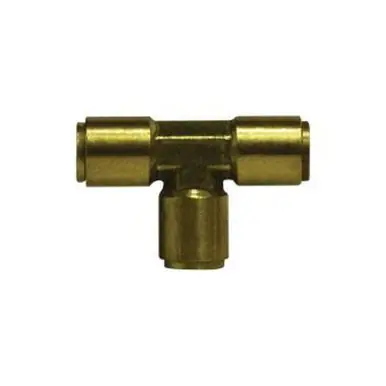 Midland Industries 640800 - Union Tee, 1/2" Push-In x 1/2" Push-In x 1/2" Push-In, Brass