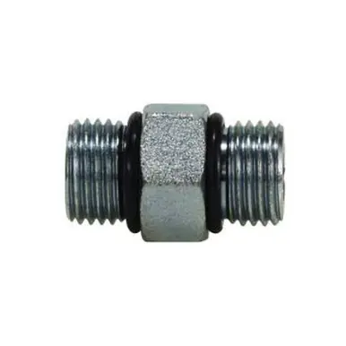 Midland Industries 6403O8 - Union Hex Nipple, 3/4" Male ORB x 3/4" Male ORB, Steel