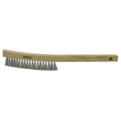 WEILER 44660 Plater‘s Brushes 3 X 19 Rows Stainless Steel Wire Wire Wood Handle