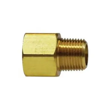 Midland Industries 28195L - Extender Adapter, 1/2" NPT(F)F x 3/8" NPT(M)F, 1.19", Brass