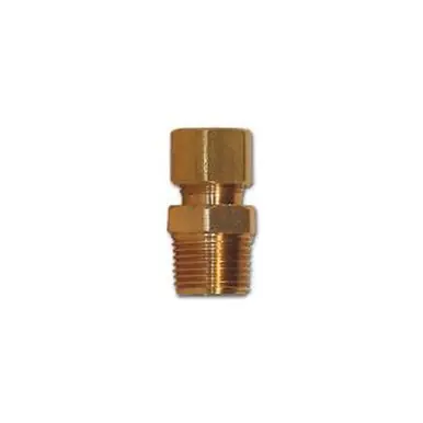 Midland Industries LF68T-44 - Drilled Through Tank Connector, 1/4" Compression x 1/4" NPT(M)F, Brass
