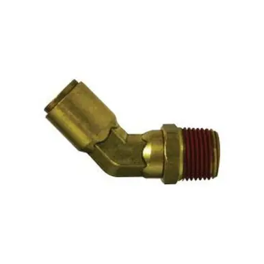 Midland Industries 540804S - 45° Swivel Elbow, 1/2" Tube OD x 1/4" MPT, Brass